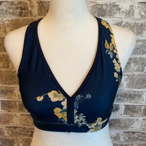 Joy Lab sports bra. Size XS. Navy with floral pattern.